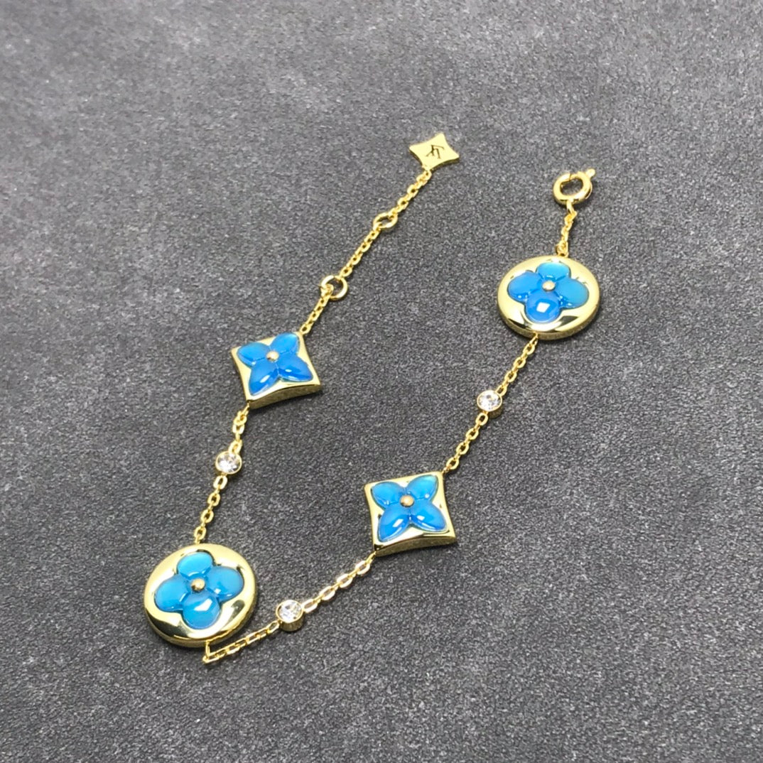 [Lumi Jewels]STAR AND SUN TURQUOISE 4 MOTIFS 3 DIAMONDS