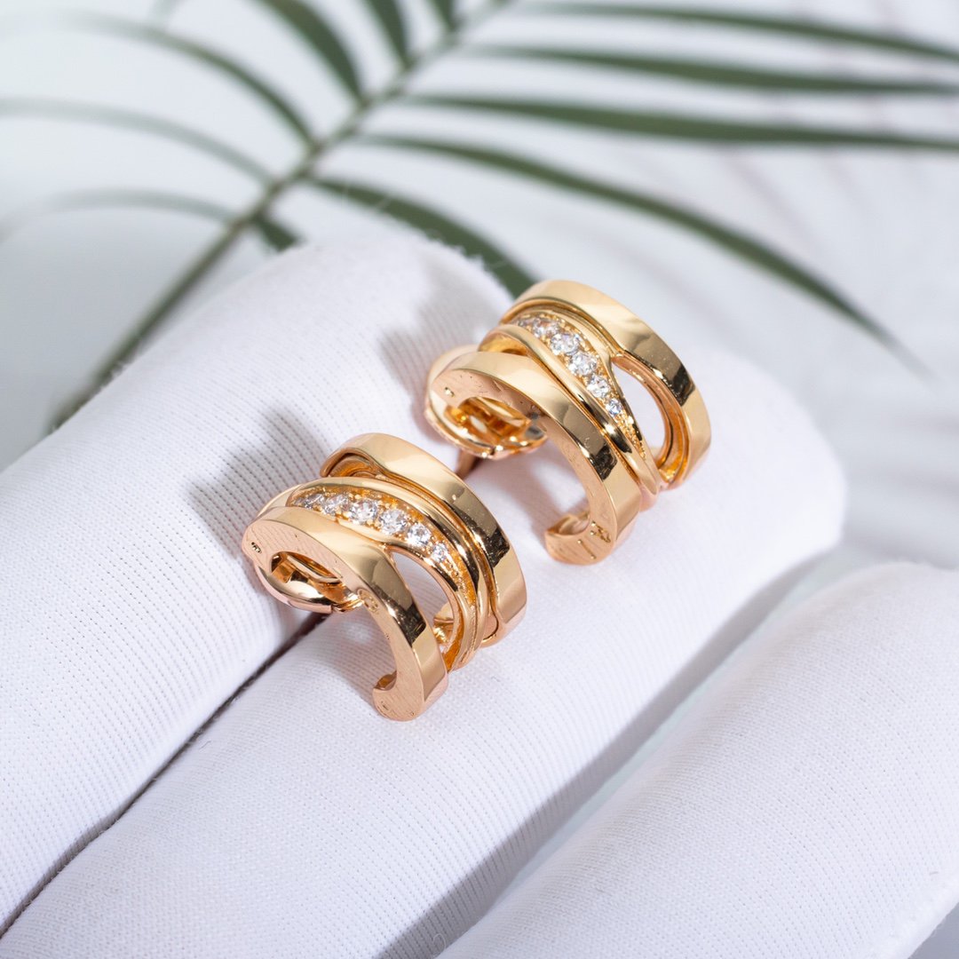 [Lumi Jewels]ZERO 1 PINK GOLD DIAMONDS EARRINGS