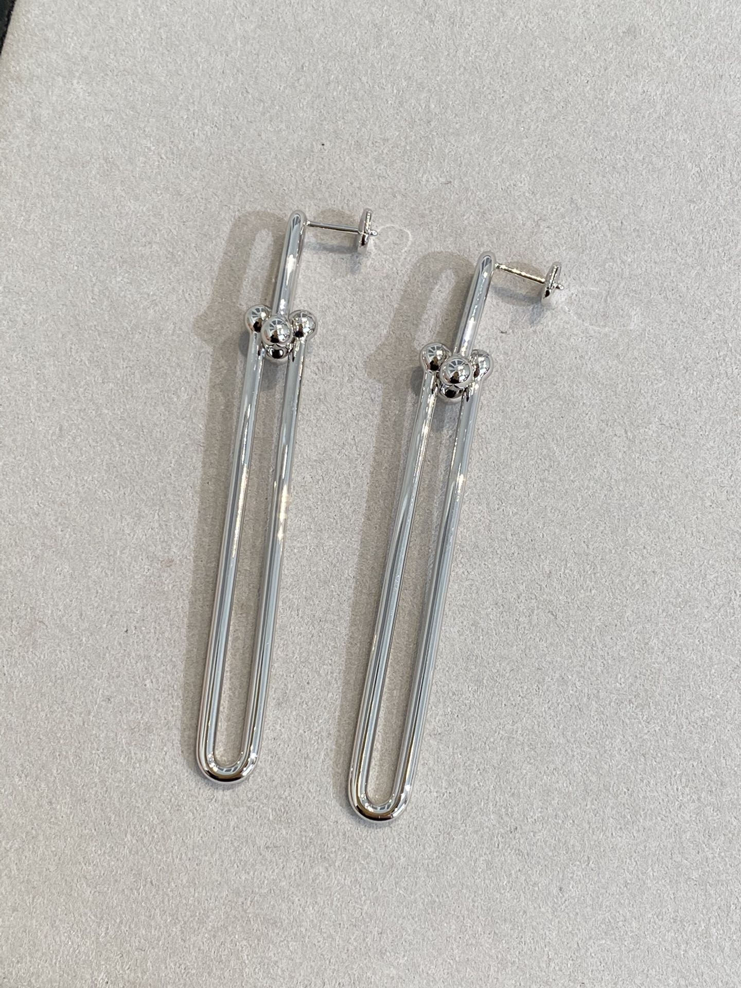 [Lumi Jewelry]HARDWEAR DOUBLE LONG LINK EARRINGS