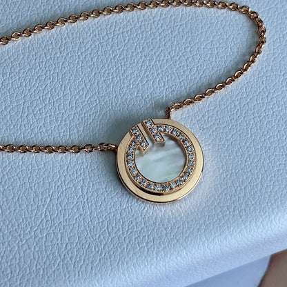 [Lumi Jewelry]T DIAMOND CIRCLE PEDANT NECKLACE