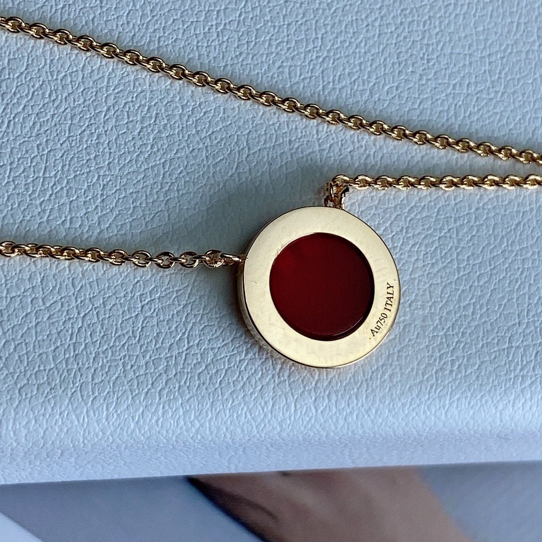 [Lumi Jewelry]T DIAMOND CIRCLE PEDANT NECKLACE