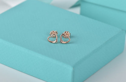 [Lumi Jewelry]OPEN HEART STUD EARRINGS