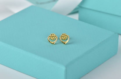 [Lumi Jewelry]OPEN HEART STUD EARRINGS