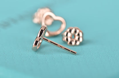 [Lumi Jewelry]OPEN HEART STUD EARRINGS