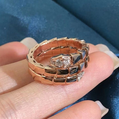 [Lumi Jewels]SERPENTS DOUBLE ROW DIAMOND RING