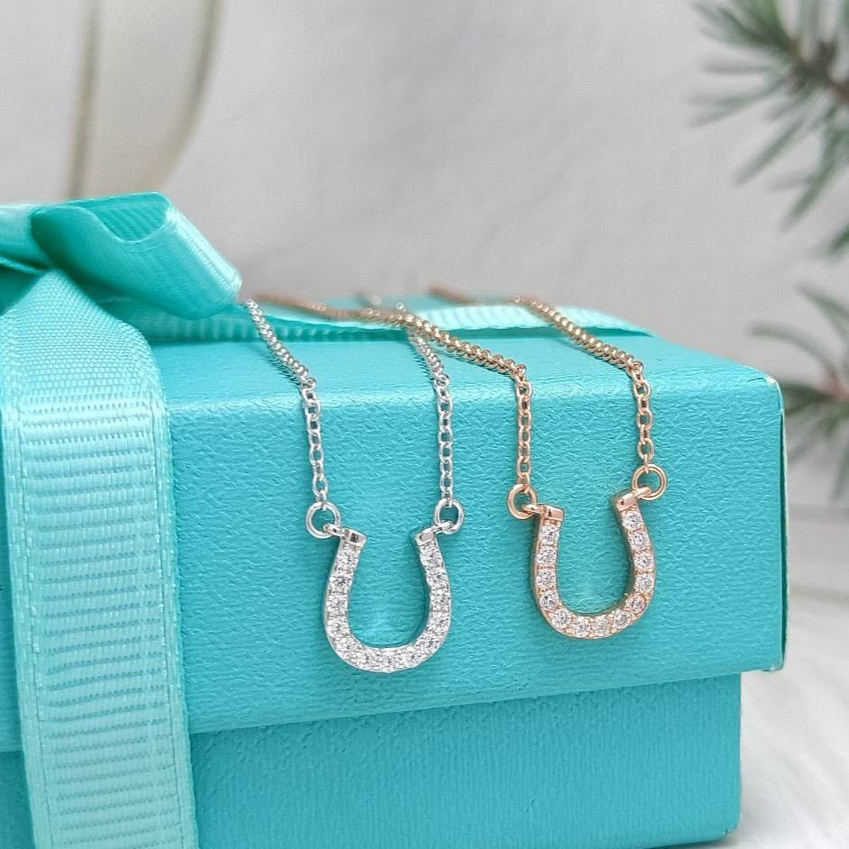 [Lumi Jewelry]U PEDANT DIAMOND NECKLACE
