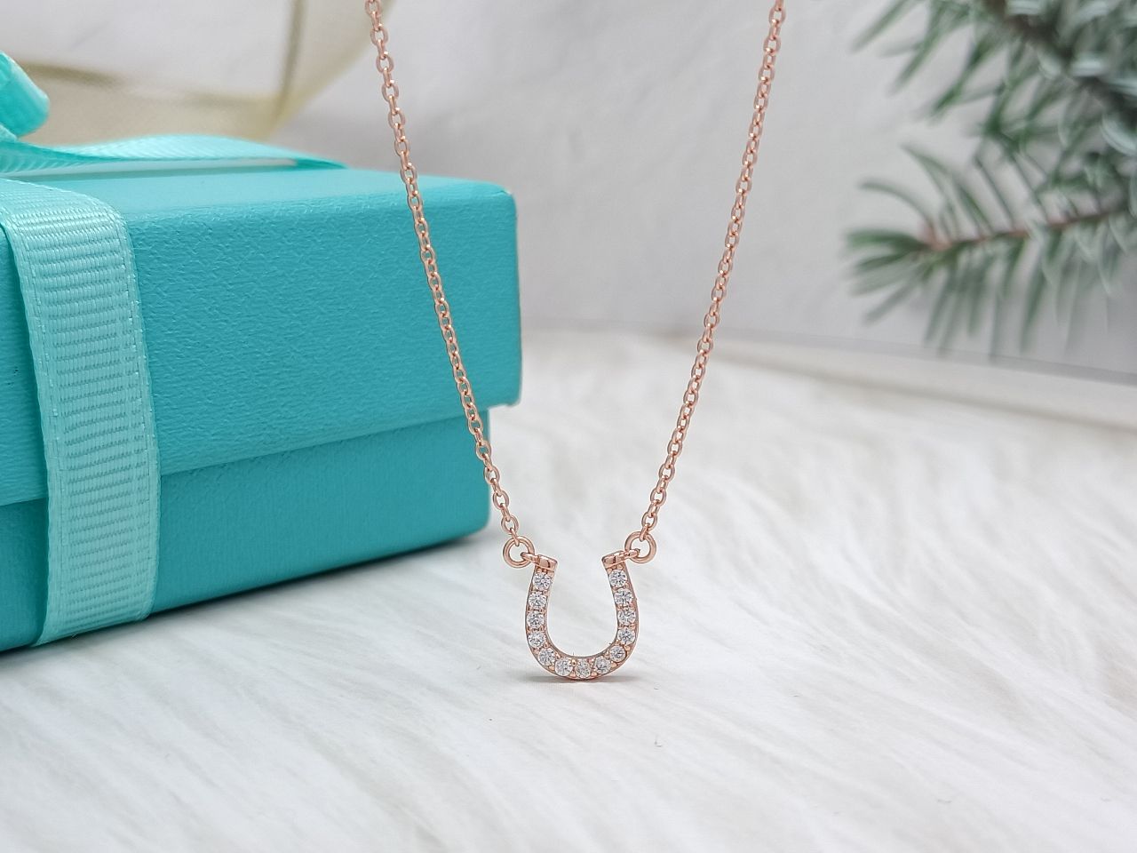 [Lumi Jewelry]U PEDANT DIAMOND NECKLACE