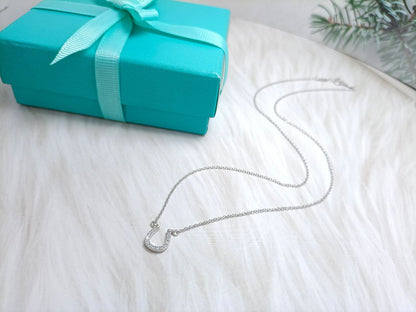 [Lumi Jewelry]U PEDANT DIAMOND NECKLACE