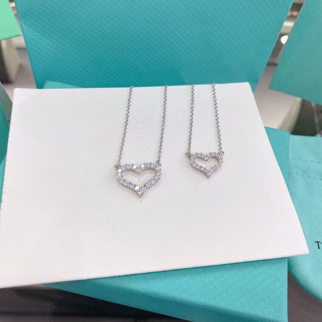 [Lumi Jewelry]HEART-SHAPED DIAMOND NECKLACE