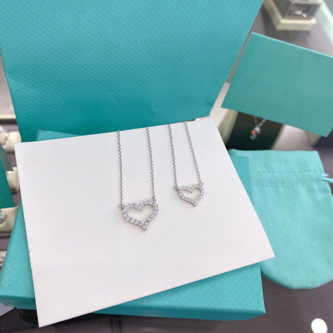 [Lumi Jewelry]HEART-SHAPED DIAMOND NECKLACE