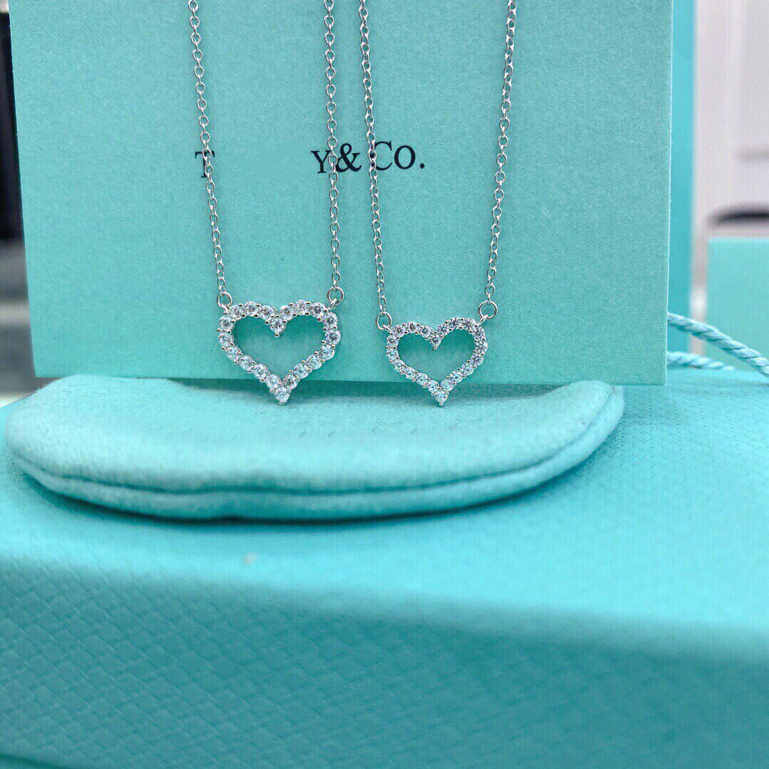 [Lumi Jewelry]HEART-SHAPED DIAMOND NECKLACE