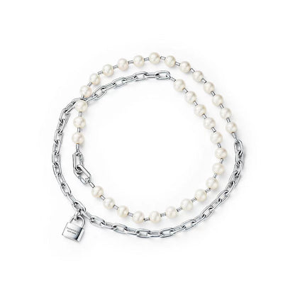 [Lumi Jewelry]HARDWEAR PEARL WRAP NECKLACE