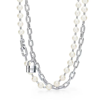[Lumi Jewelry]HARDWEAR PEARL WRAP NECKLACE