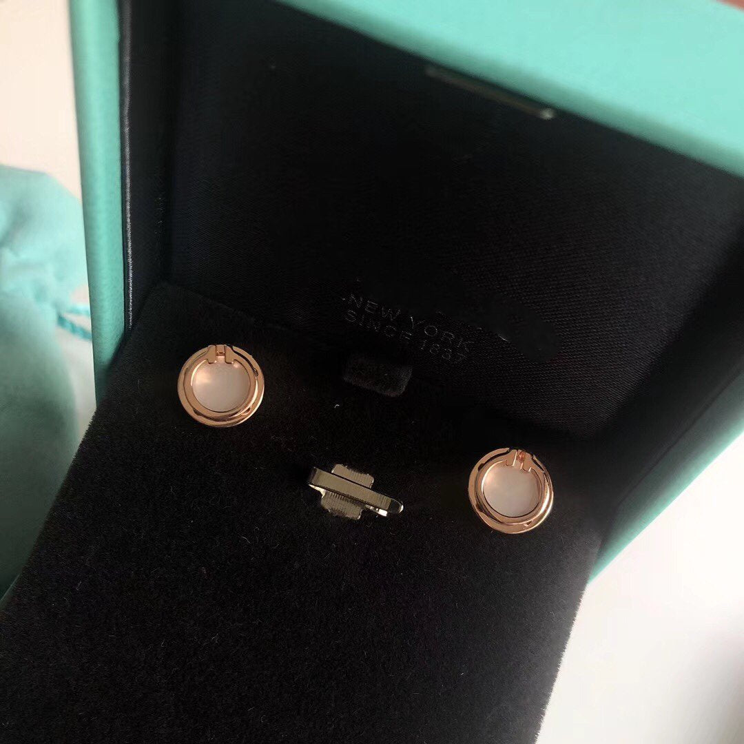 [Lumi Jewelry]PEARL CIRCLE EARRINGS MOTHER