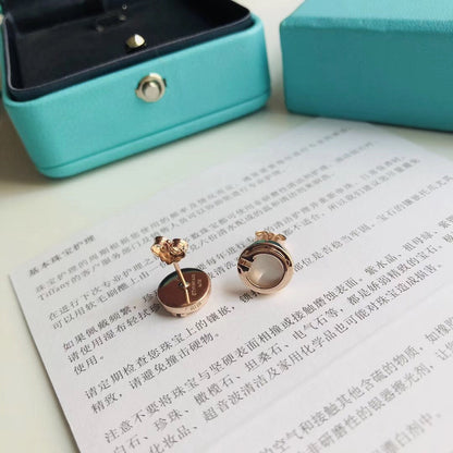 [Lumi Jewelry]PEARL CIRCLE EARRINGS MOTHER