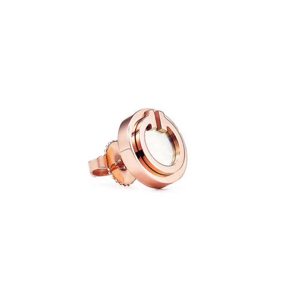 [Lumi Jewelry]PEARL CIRCLE EARRINGS MOTHER