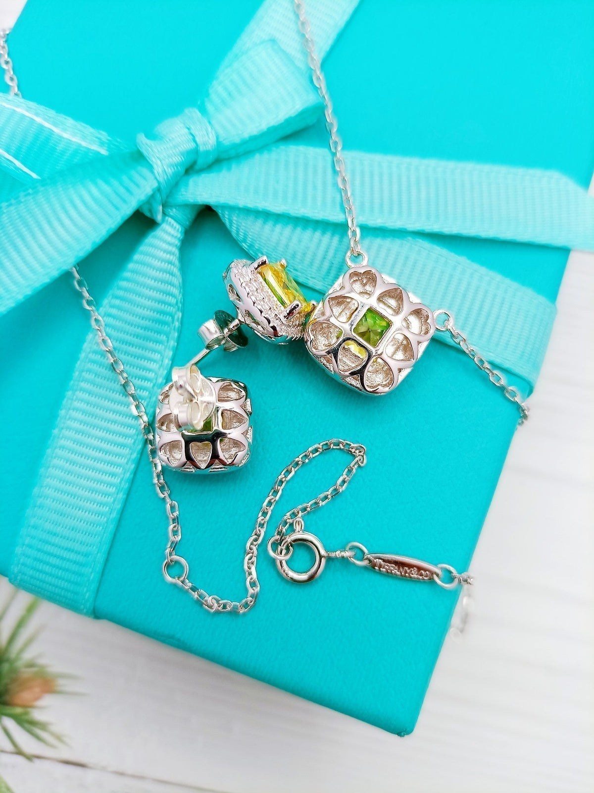 [Lumi Jewelry]SPARKLERS CITRINE GEMSTONE PENDANT NECKLACE STERLING SILVER
