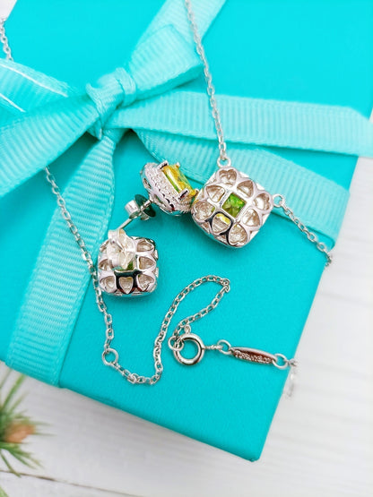 [Lumi Jewelry]SPARKLERS CITRINE GEMSTONE PENDANT NECKLACE STERLING SILVER