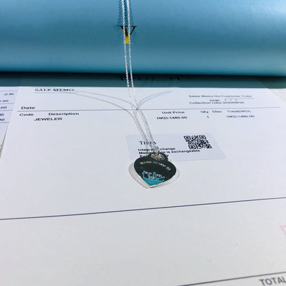 [Lumi Jewelry]COLOUR HEART SPLASH TAG NECKLACE