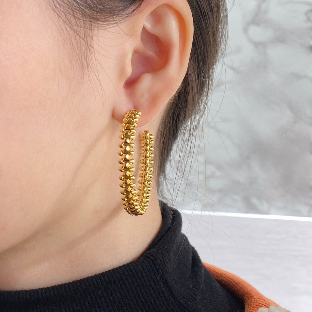 [Lumi Jewelry]CLASH HOOP LARGE EARRINGS