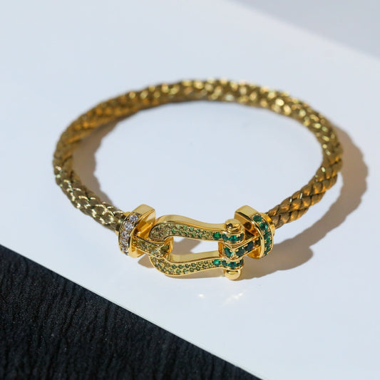 [Lumi Jewels]FORCE 10 GOLD GREEN DIAMOND PAVED