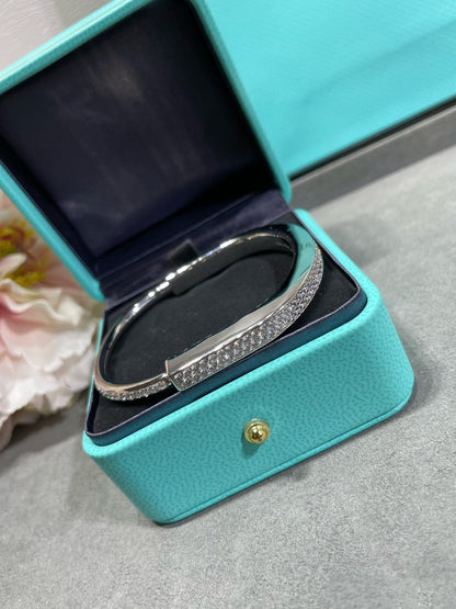 [Lumi Jewelry]LOCK BRACELET DIAMOND PAVED