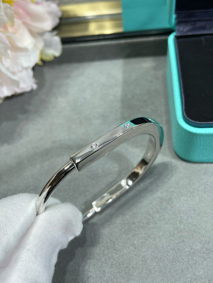 [Lumi Jewelry]LOCK BRACELET 8 DIAMOND
