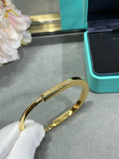 [Lumi Jewelry]LOCK BRACELET 8 DIAMOND