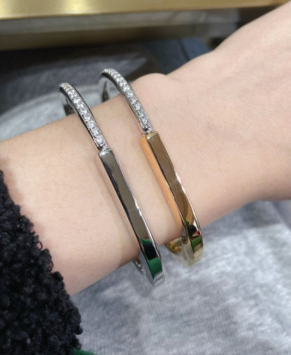 [Lumi Jewelry]LOCK BRACELET DIAMOND