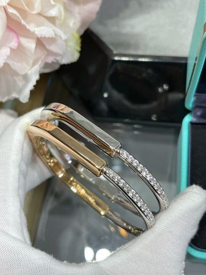 [Lumi Jewelry]LOCK BRACELET DIAMOND
