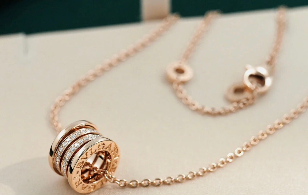 [Lumi Jewels]ZERO 1 PINK GOLD DIAMOND NECKLACE