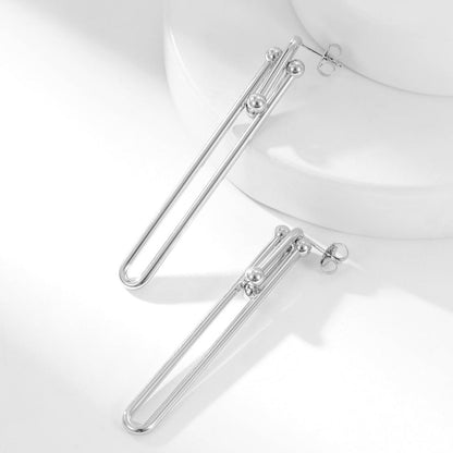 [Lumi Jewelry]HARDWEAR LONG DROP EARRINGS