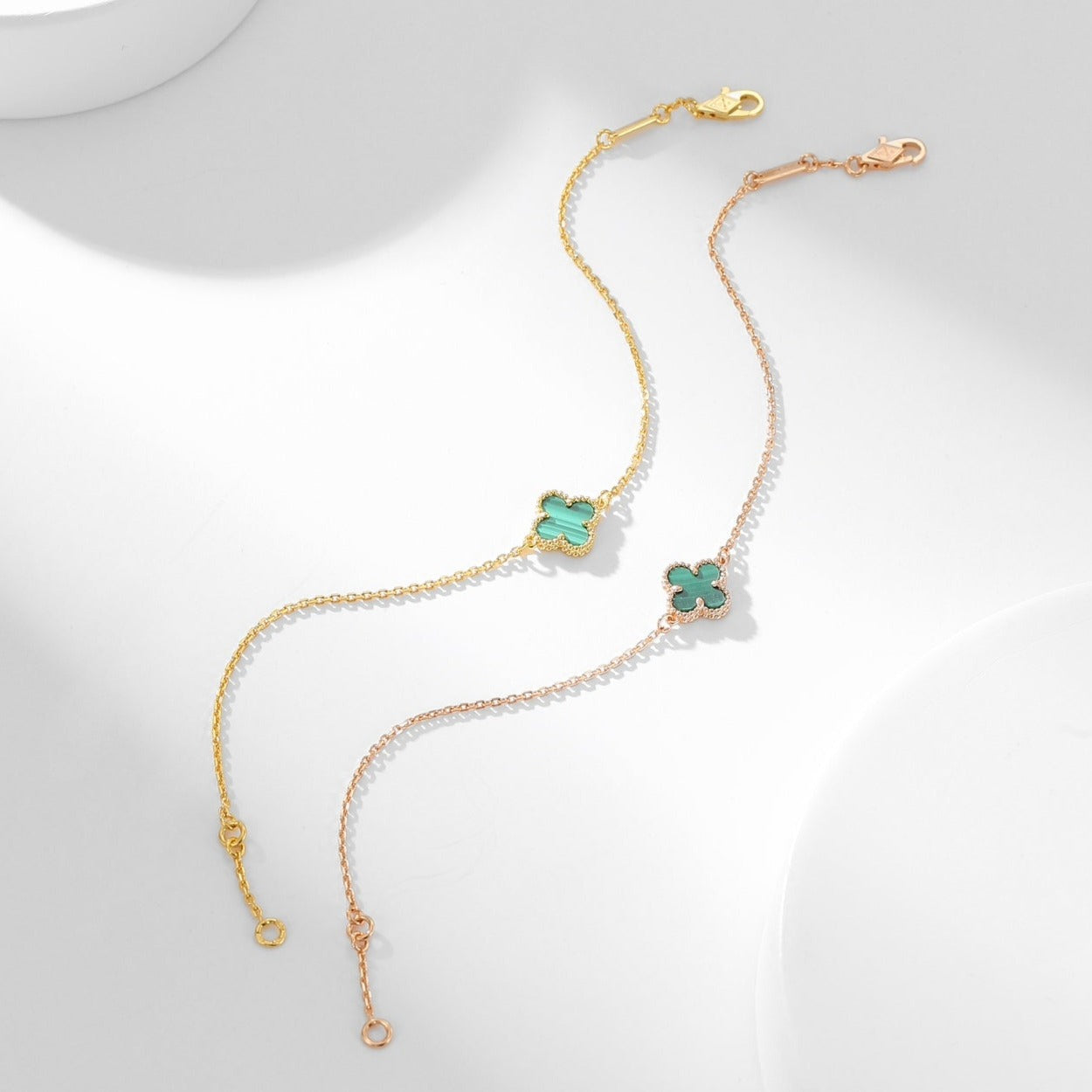 [Lumi Jewels]CLOVER BRACELET MALACHITE 1 MOTIF