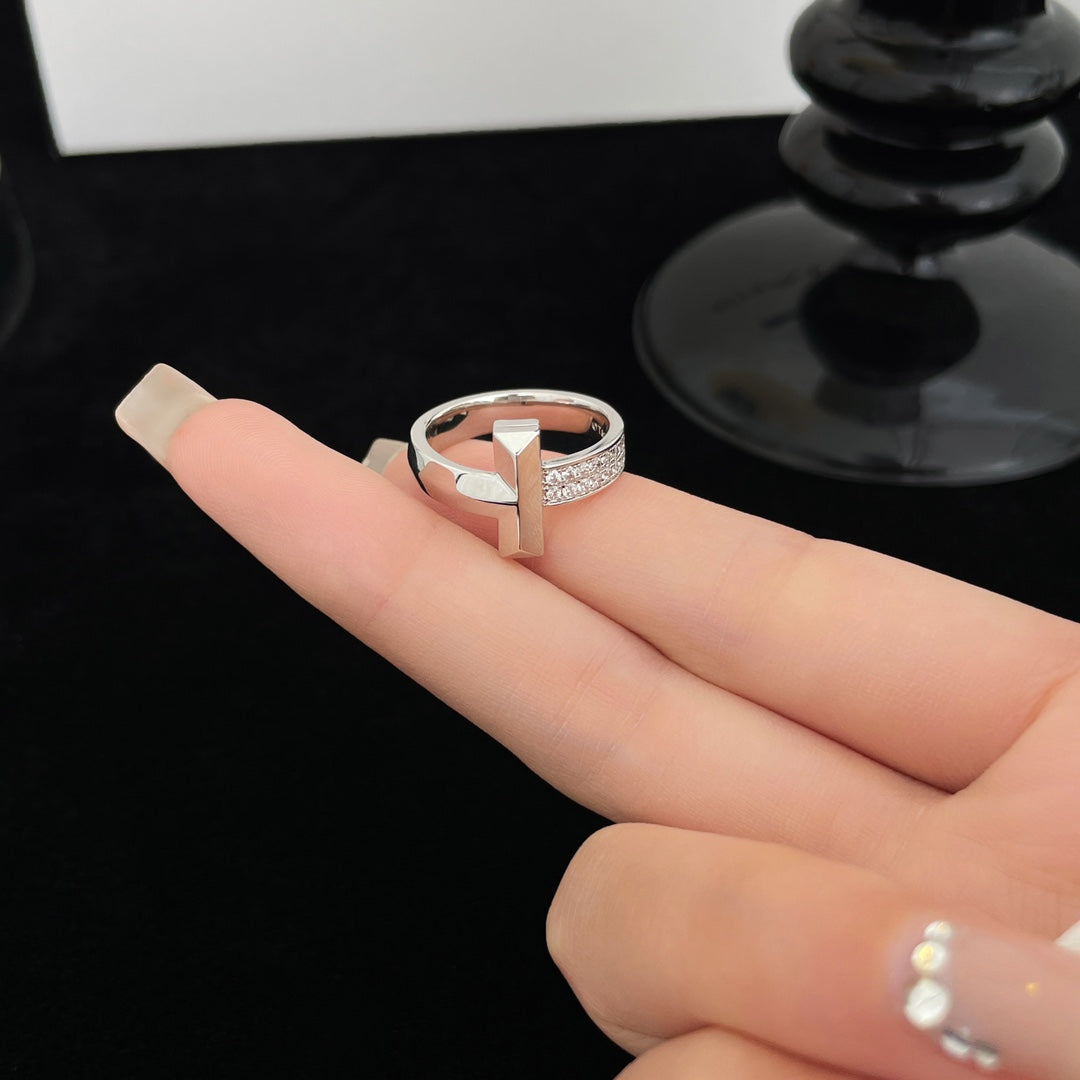 [Lumi Jewelry]T WIDE DIAMOND RING
