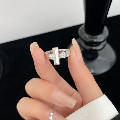 [Lumi Jewelry]T WIDE DIAMOND RING