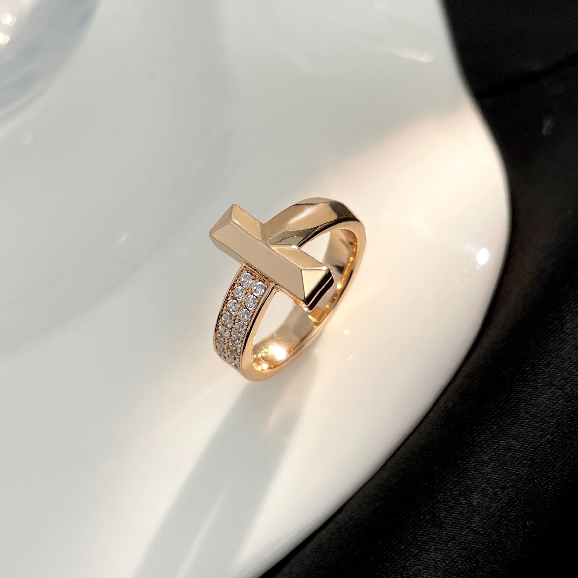 [Lumi Jewelry]T WIDE DIAMOND RING