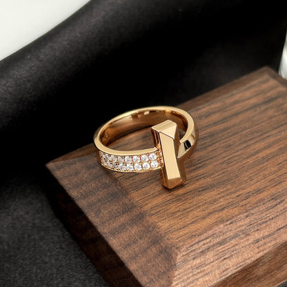 [Lumi Jewelry]T WIDE DIAMOND RING