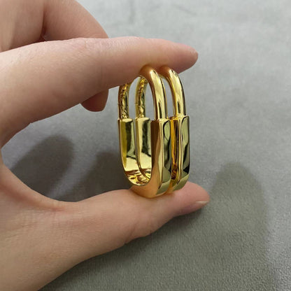 [Lumi Jewelry]LOCK MEDIUM EARRINGS