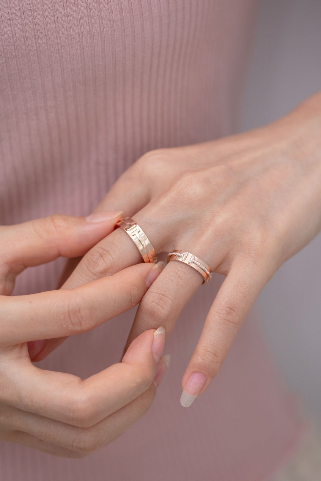 [Lumi Jewelry]T PINK GOLD RING