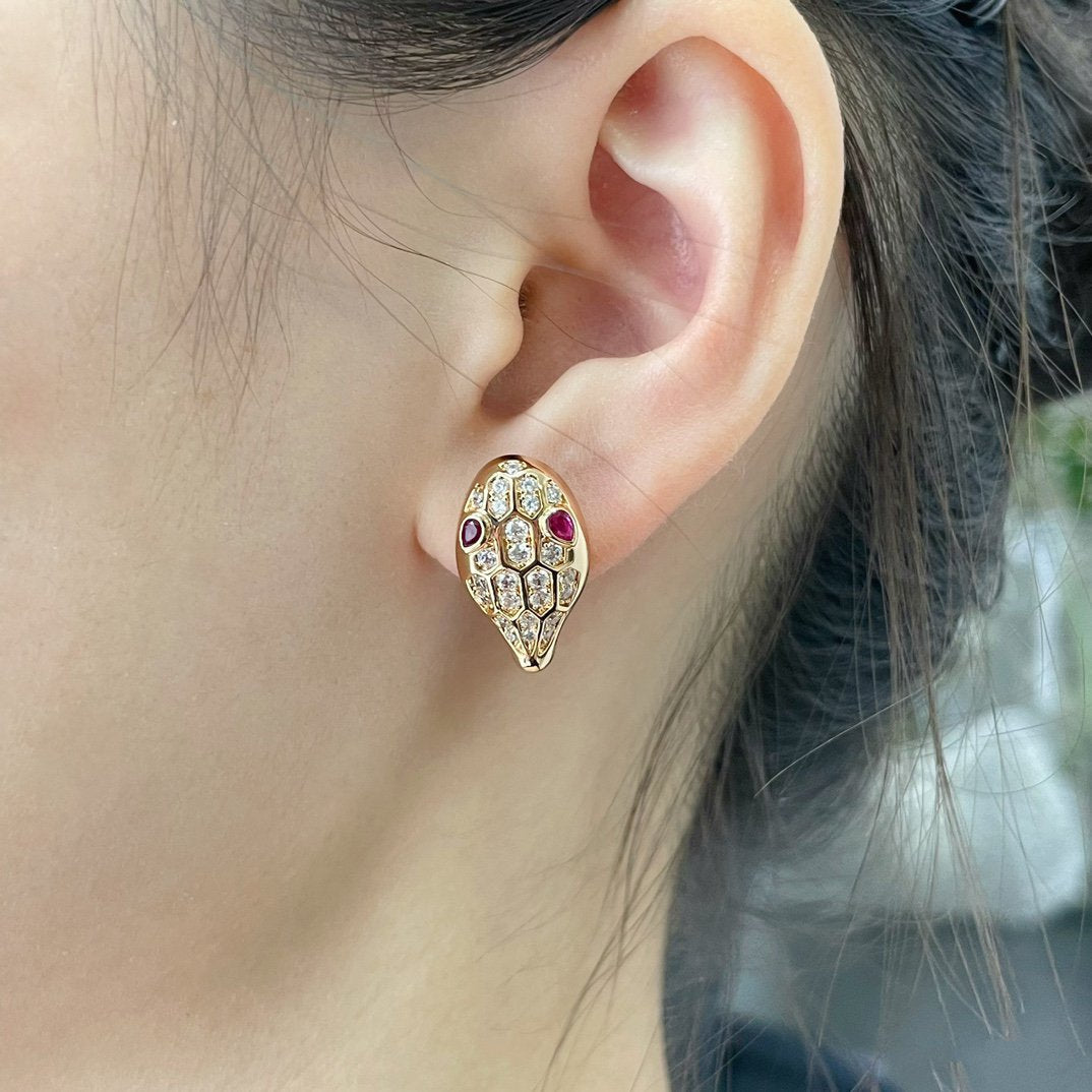 [Lumi Jewels]SERPENT DIAMOND STUD EARRINGS