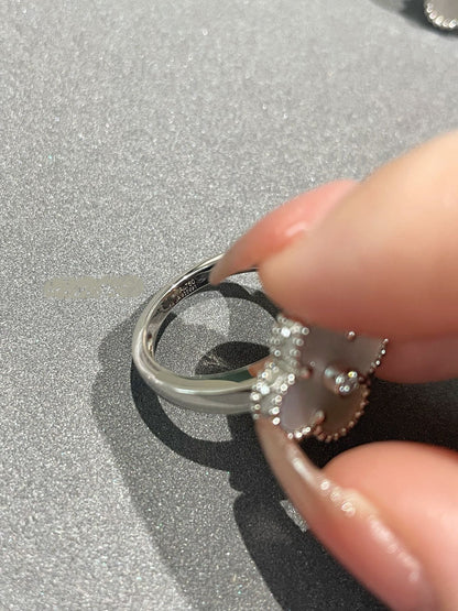 [Lumi Jewels]CLOVER SILVER MOP DIAMOND RING