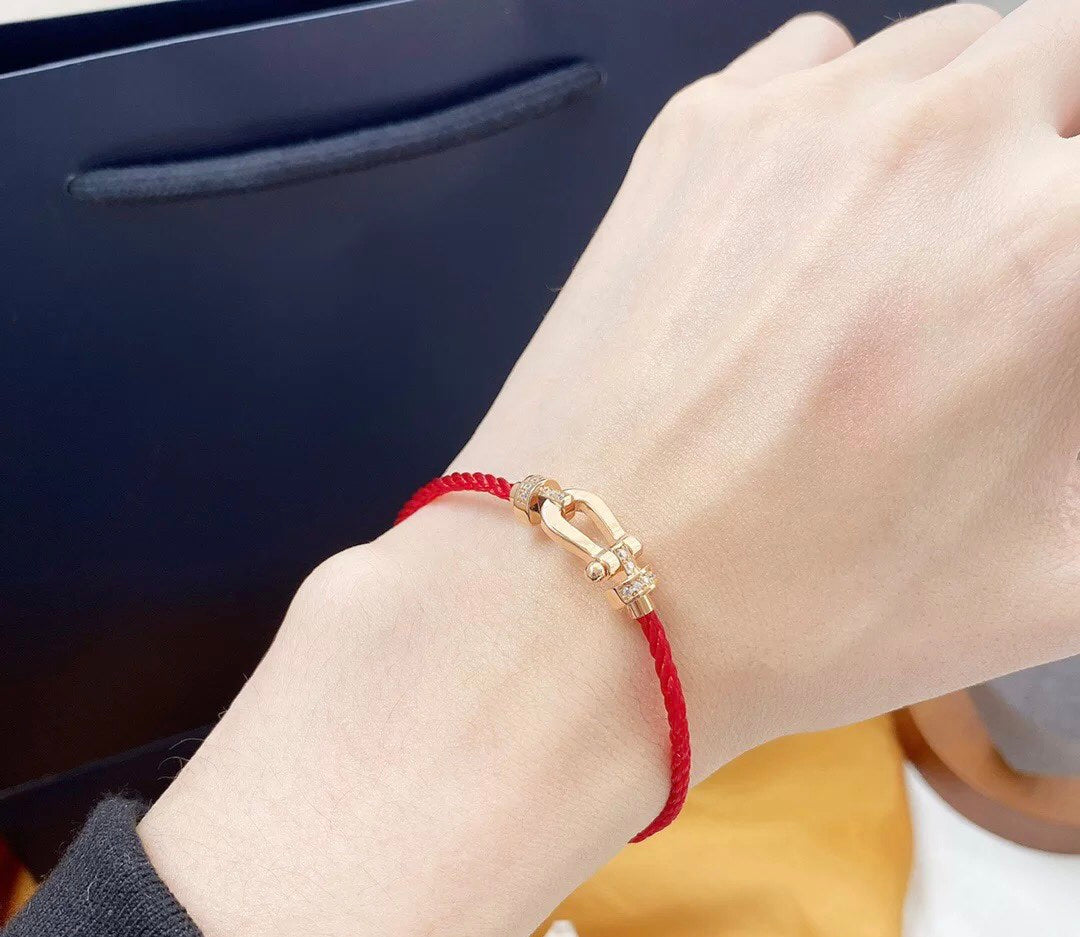 [Lumi Jewels]FORCE 10 HALF DIAMOND PINK GOLD RED CORDERI LARGE AND MEDIUM MODEL