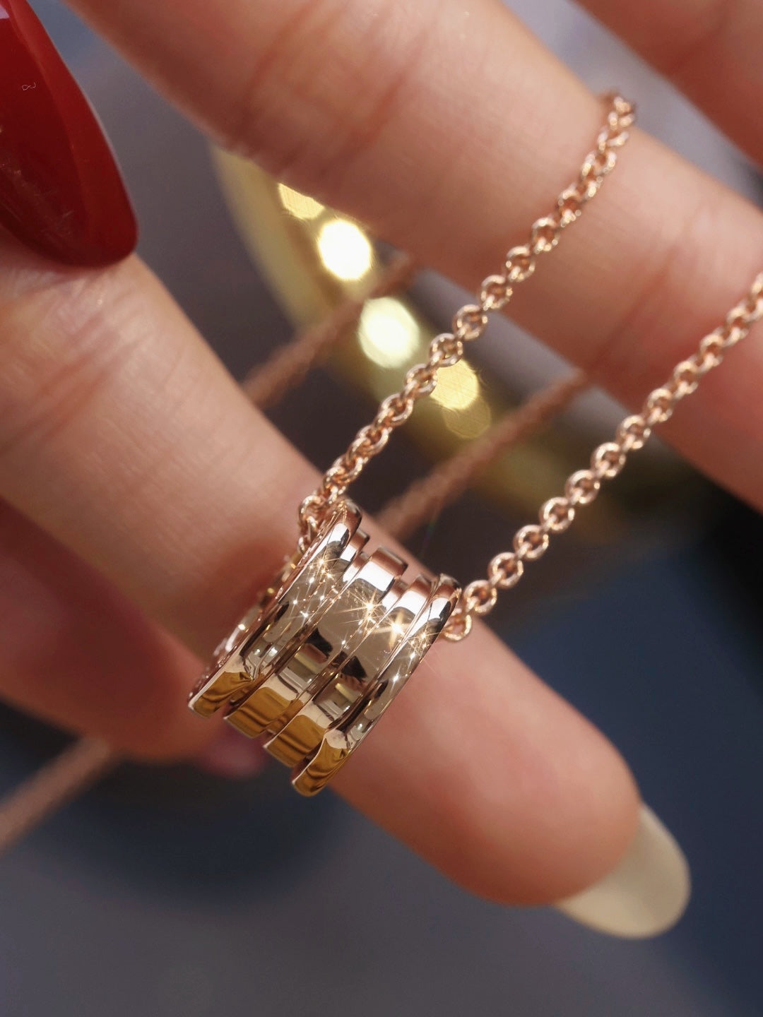 [Lumi Jewels]ZERO 1 PINK GOLD NECKLACE