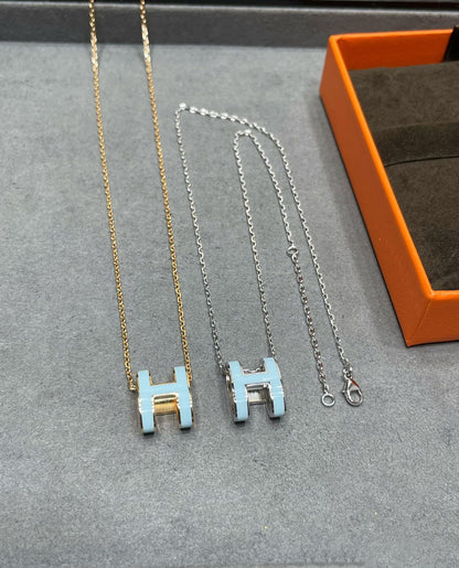 [Lumi Jewels]POP H SKY BLUE NECKLACE