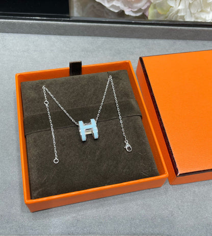 [Lumi Jewels]POP H SKY BLUE NECKLACE