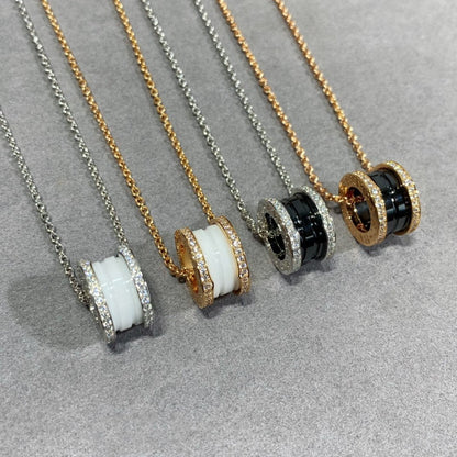 [Lumi Jewels]ZERO 1 DIAMOND CERAMIC NECKLACE