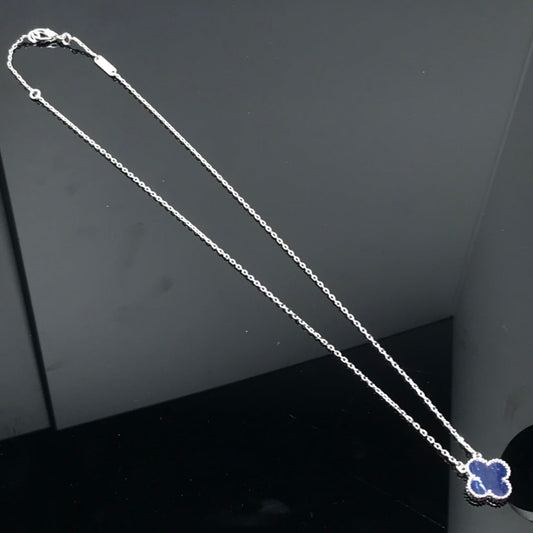 [Lumi Jewels]CLOVER PIETERSITE SILVER LONG NECKLACE