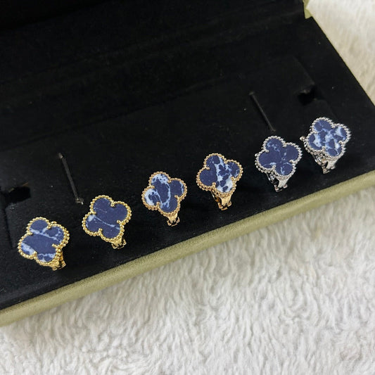 [Lumi Jewels]CLOVER PIETERSITE MEDIUM STUD EARRINGS