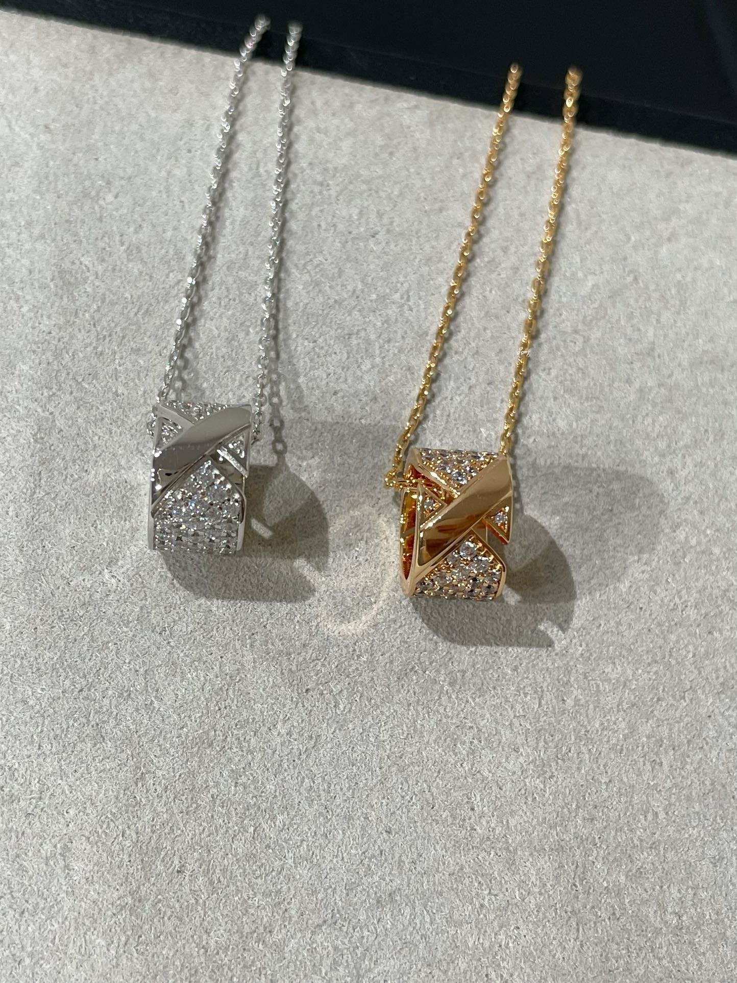 [Lumi Jewels]LIENS EVIDENCE DIAMOND PAVED NECKLACE