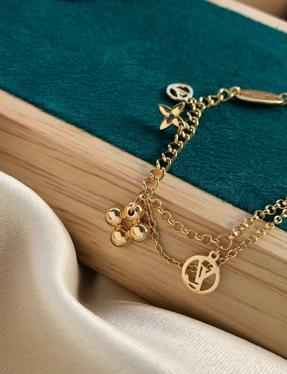 [Lumi Jewels]BLOOMING PINK GOLD MOP BRACELET